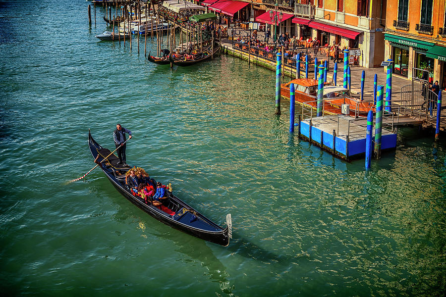 Gondola on the Grand Canal near the Rialto Bridge_DSC4428_03022017 Photograph by Greg Kluempers