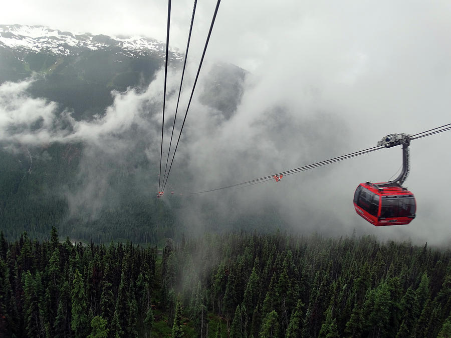 Gondola Out of the Clouds Photograph by David T Wilkinson