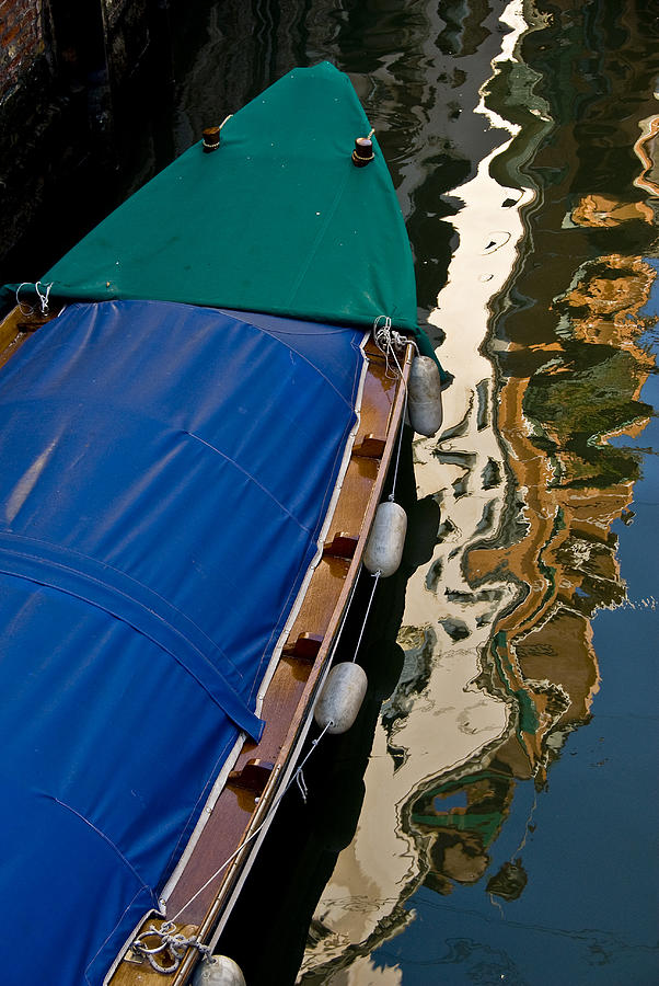 Gondola Reflection Photograph by Harry Spitz