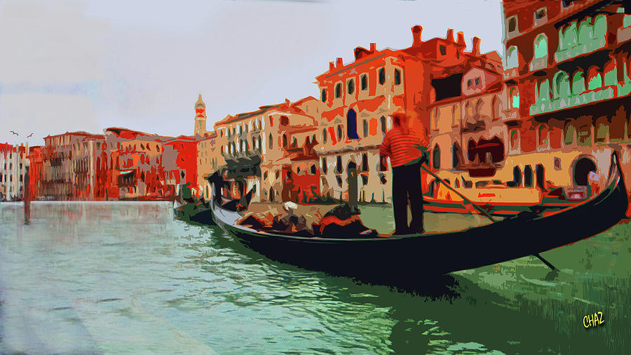 Boat Painting - Gondola Ride by CHAZ Daugherty