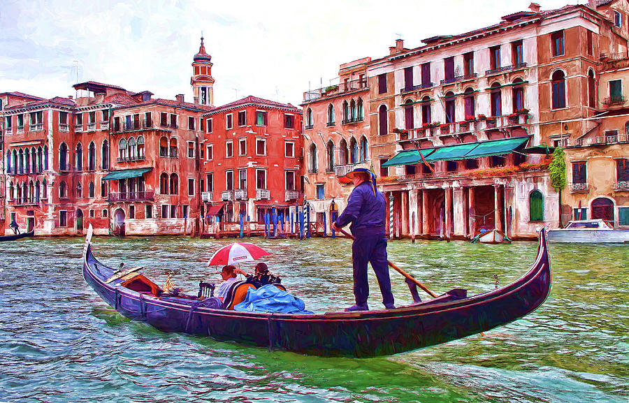 Gondola ride in Venice Photograph by Sharon Ann Sanowar