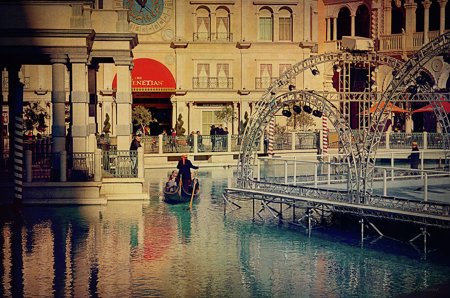 Gondola Rides At The Venetian - Las Vegas Photograph by Maria Angelica Maira