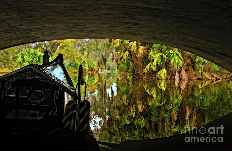 New Orleans Photograph - Gondola under a Bridge by Kathleen K Parker