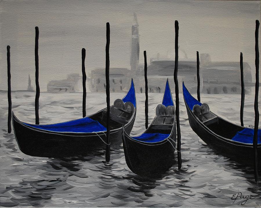 Gondolas Painting by Emily Page