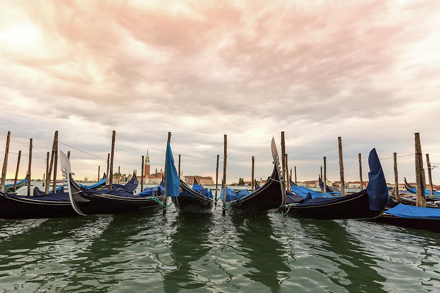 Gondolas in Venice, Italy Photograph by Melanie Alexandra Price