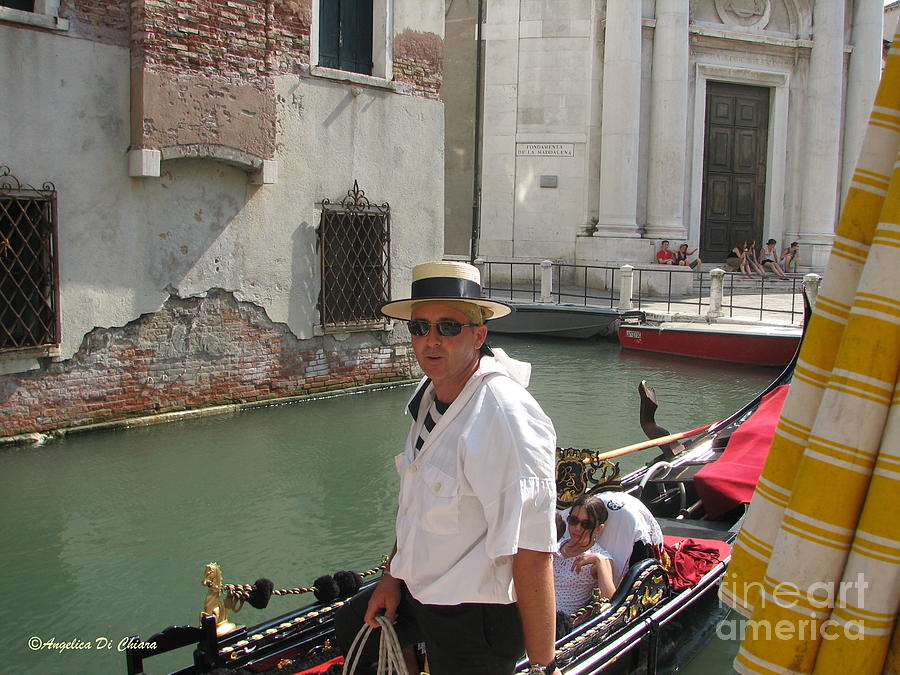 Gondolier - Venice Photograph by Italian Art