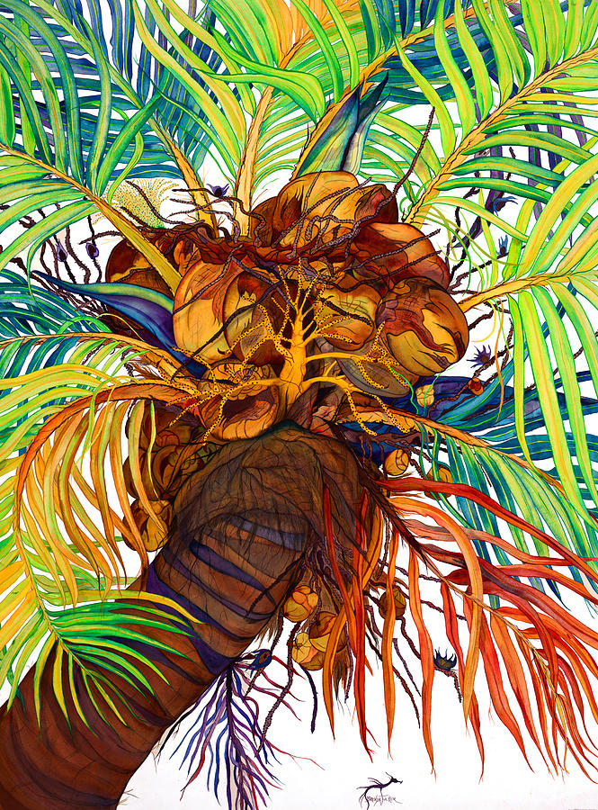 Coconut Painting - Gone Coconuts by Brenda Tucker