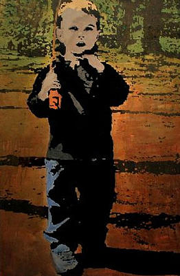 Boy Fishing Painting - Gone Fishing by Greg Leonard