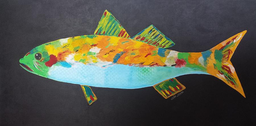 Fish Painting - Gone Fishing by Judy Jones