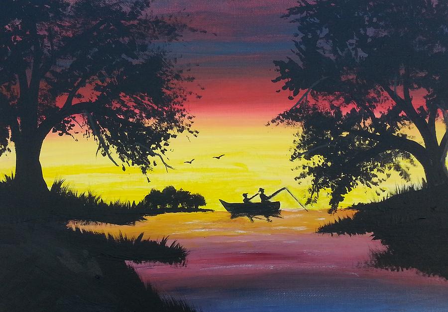 Gone Fishing Painting