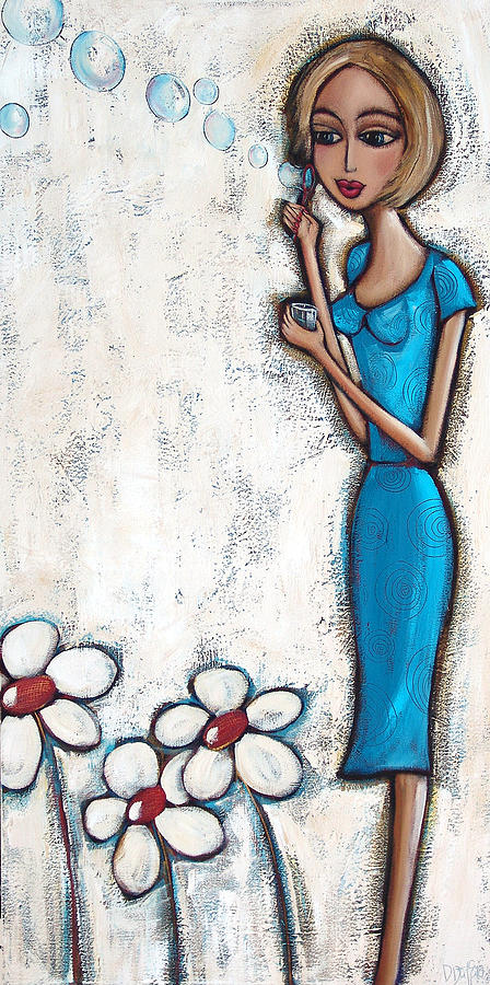 Turquoise Painting - Gone With the Wind by Denise Daffara