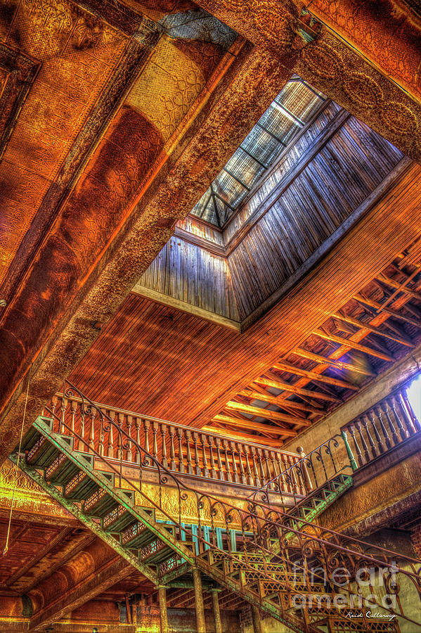 Gone With The Wind Maxeys Georgia Staircase and Skylight Art Photograph by Reid Callaway
