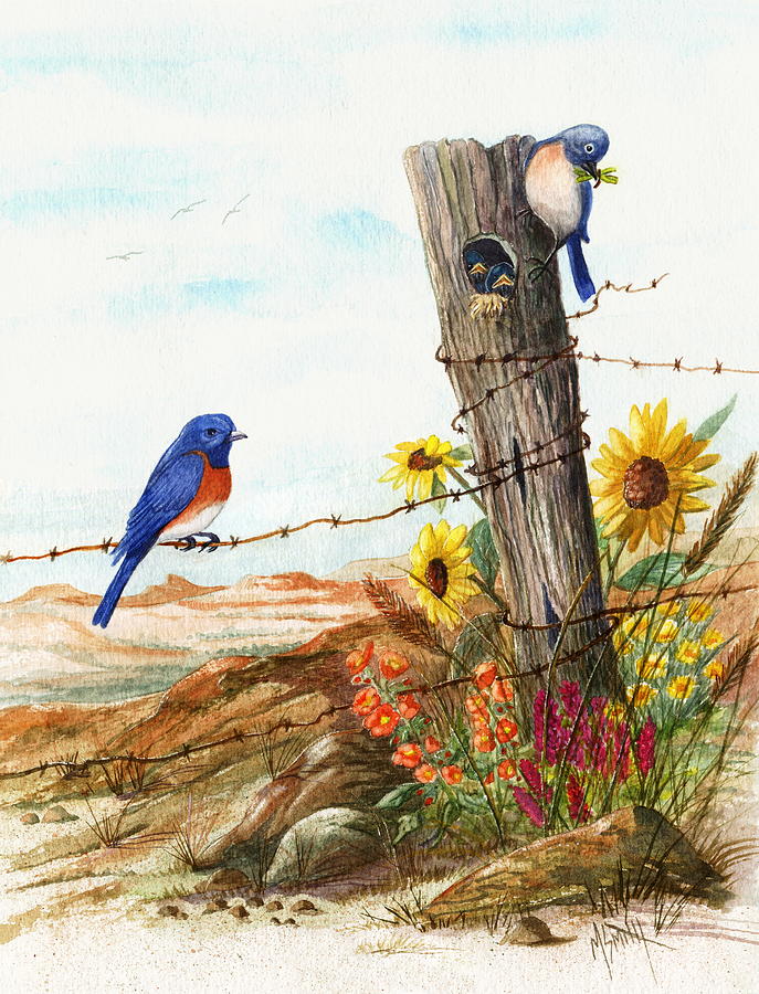 Gonna Find Me A Bluebird Painting by Marilyn Smith