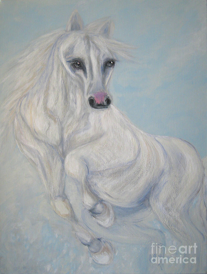 Good Fortune. Horse. Acrylic painting on canvas Painting by Oksana Semenchenko