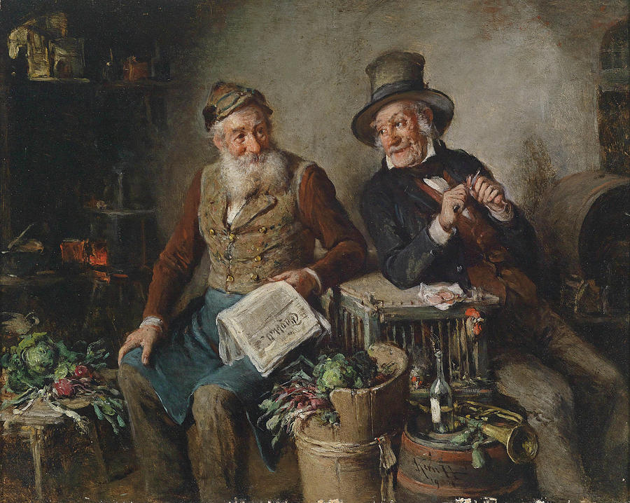 Good friends Painting by Hermann Armin von Kern