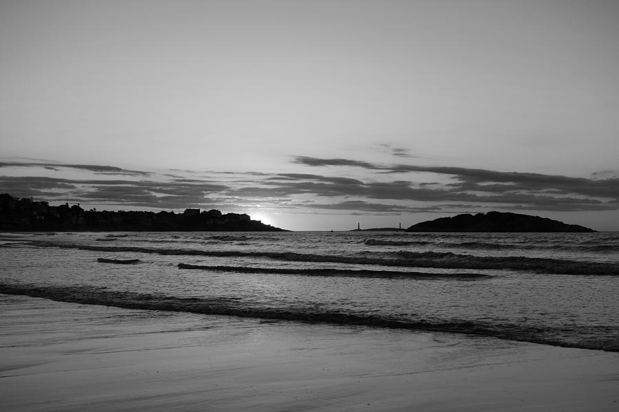 Good Harbor Beach at Sunrise Gloucester MA Black and White Photograph by Toby McGuire