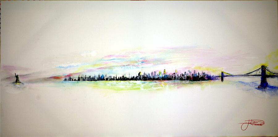 Skyline Painting - Good Morning America by Jack Diamond