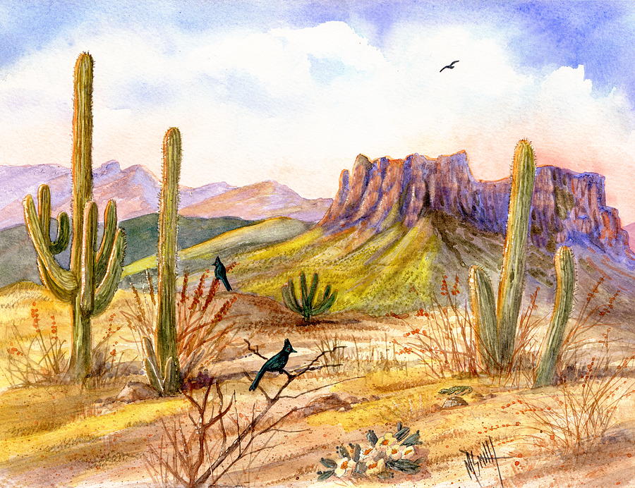 Flower Painting - Good Morning Arizona by Marilyn Smith