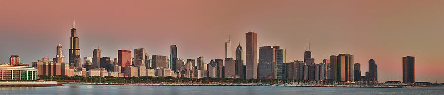 Good Morning Chicago Panorama Photograph by Sebastian Musial