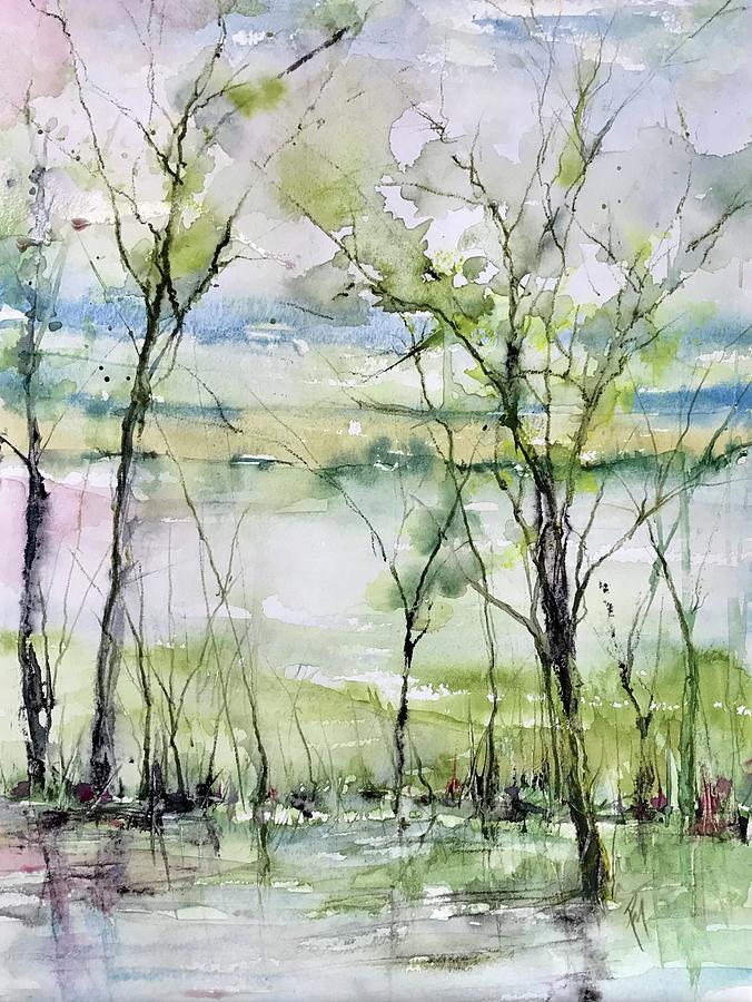 Tree Painting - Good Morning on da Bayou Faciane by Robin Miller-Bookhout