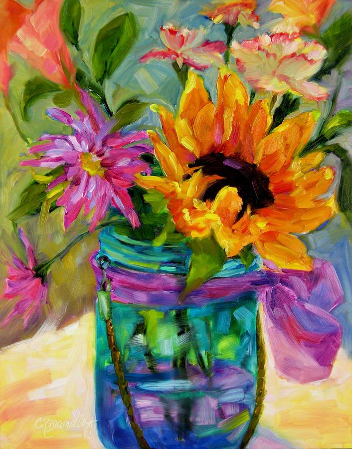 Sunflower Painting - Good Morning Sunshine by Chris Brandley