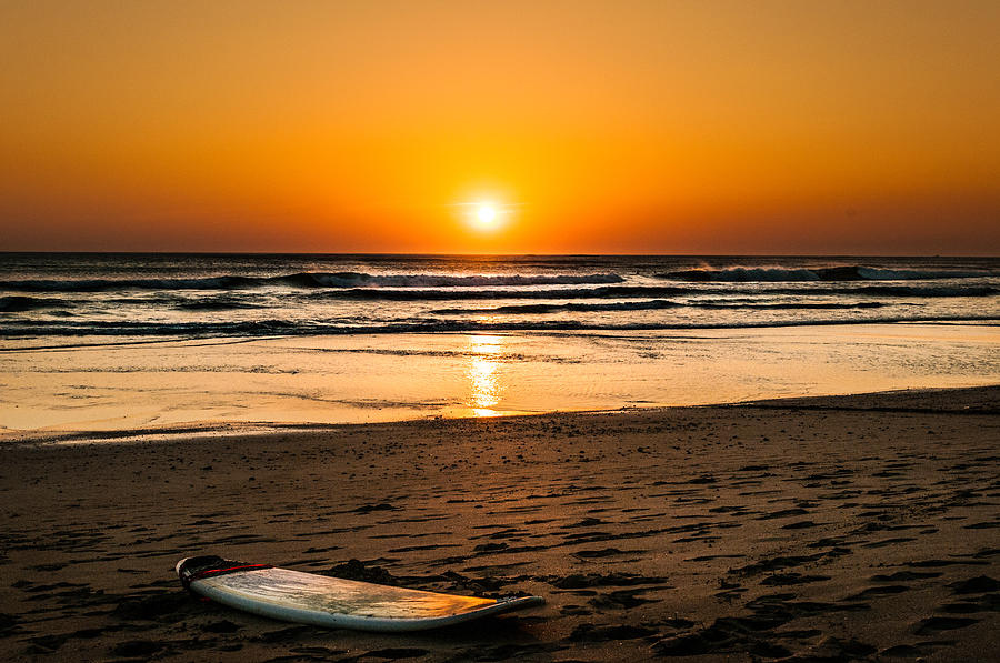 Sunset Photograph - Good Night Surf by Heather Hubbard