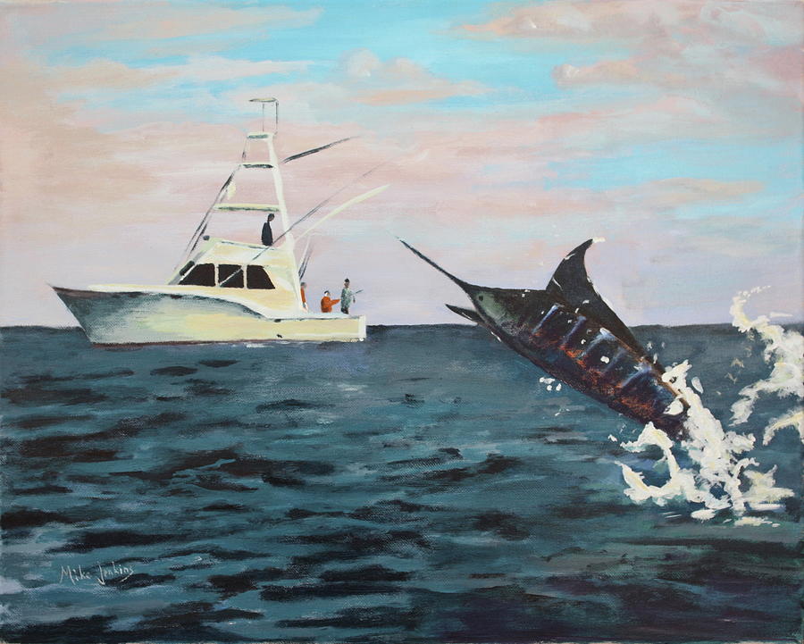 Good Times Offshore  Painting by Mike Jenkins