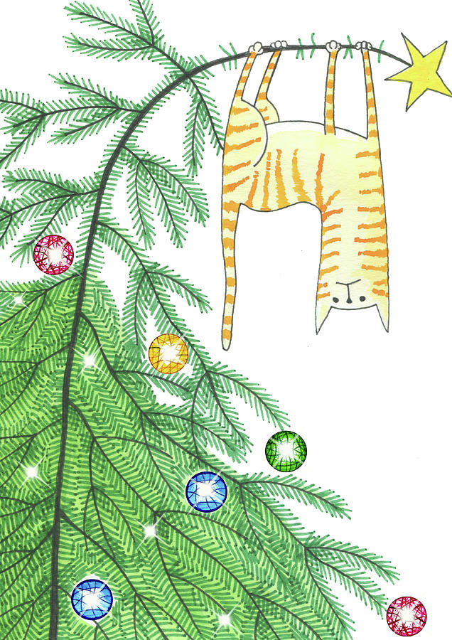 Christmas Drawing - Goodbye, Christmas Tree by Andrew Hitchen Christmas Drawing - Goodbye, Christmas Tree by Andrew Hitchen