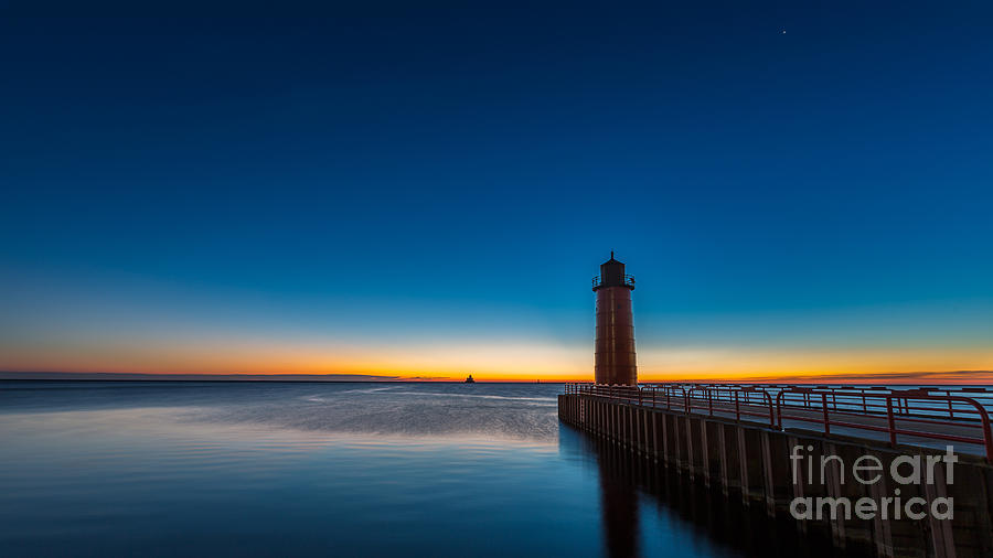 Lake Michigan Photograph - Goodbye Night by Andrew Slater