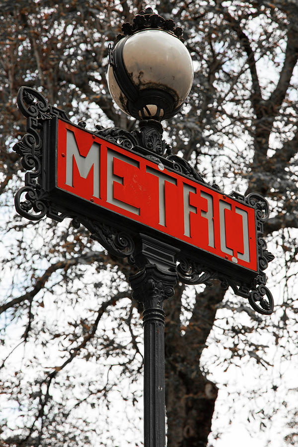 Goodbye Paris 2013 - The Metro Signs Series - 3 Photograph by Hany J