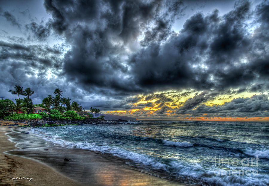 Goodbye Until Tomorrow 2 North Shore Sunset Oahu Hawaii Collection Art Photograph by Reid Callaway