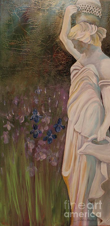 Iris Painting - Goodbyes in Bloom by Tina Siart Boylan