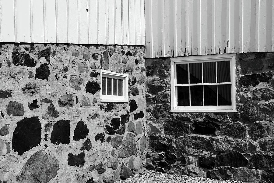 Goodells Barn Parts BW Photograph by Mary Bedy
