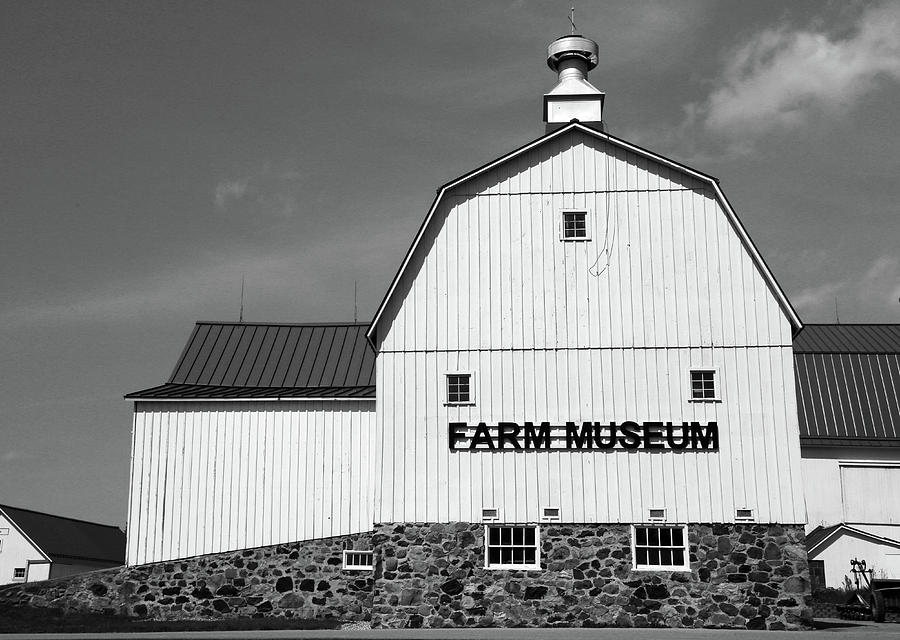Goodells Farm Museum BW Photograph by Mary Bedy