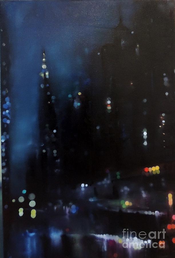 Goodnight Manhattan Painting by Deborah Munday