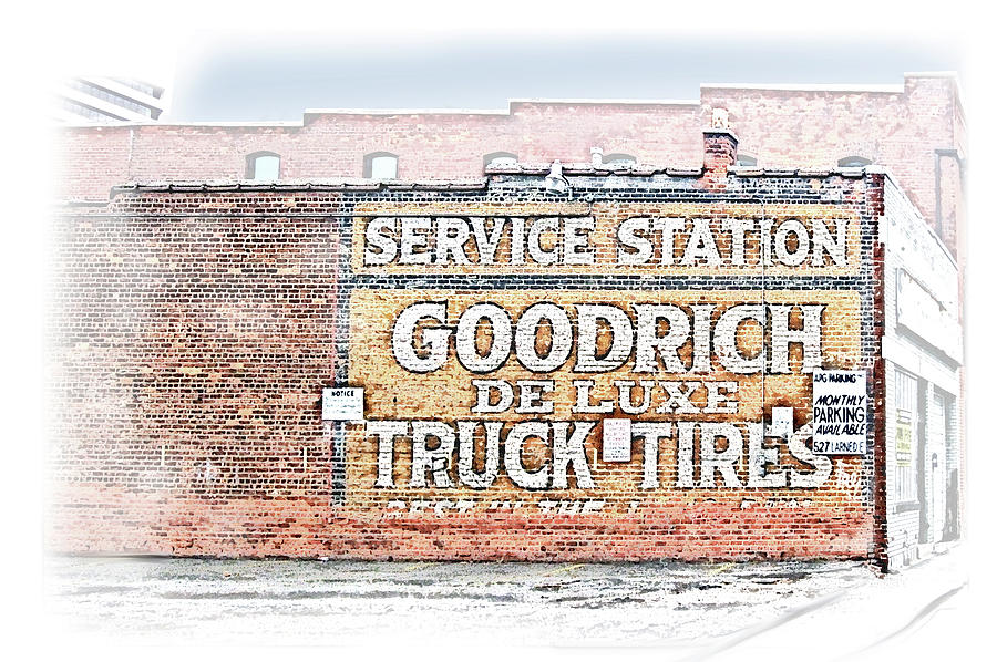 Brick Drawing - Goodrich Tires by Greg Joens