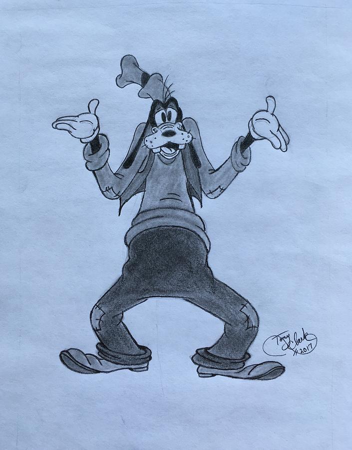 Goofy Drawing by Tony Clark