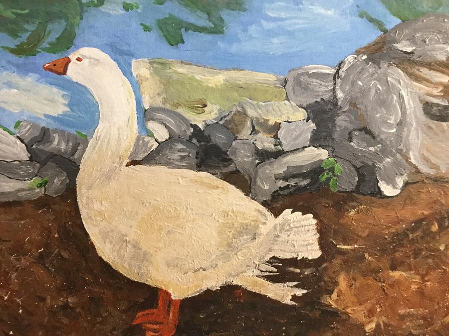 Goose Painting - Goose by Dennis Wilson