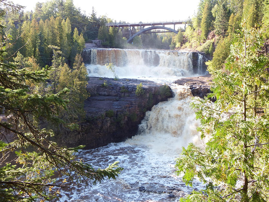 Waterfall Photograph - Gooseberry Falls by Alison Gimpel