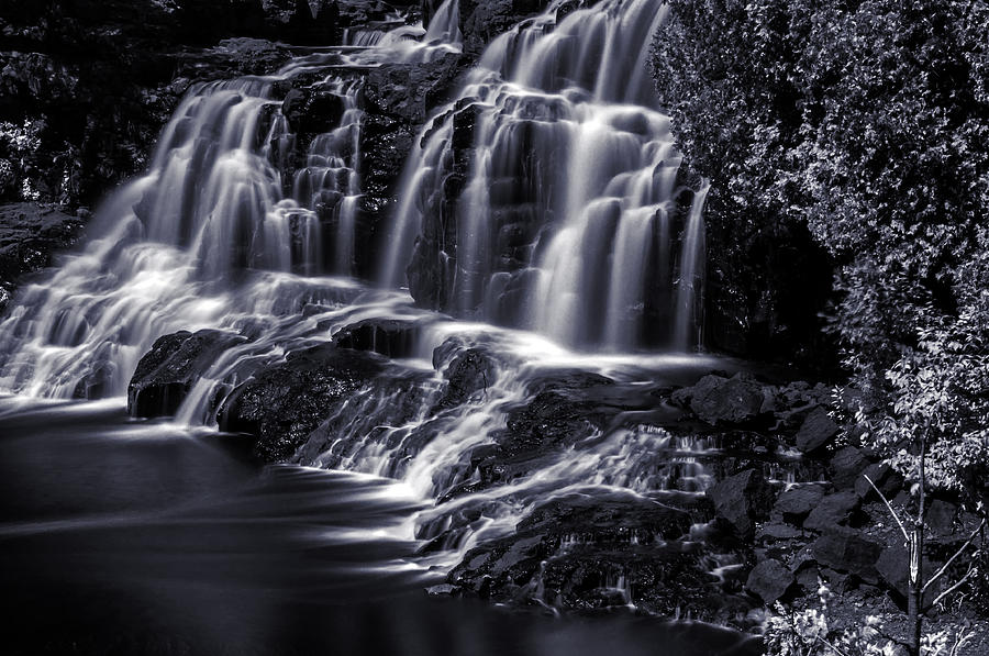 Gooseberry Falls Black and White Photograph by Lonnie Paulson