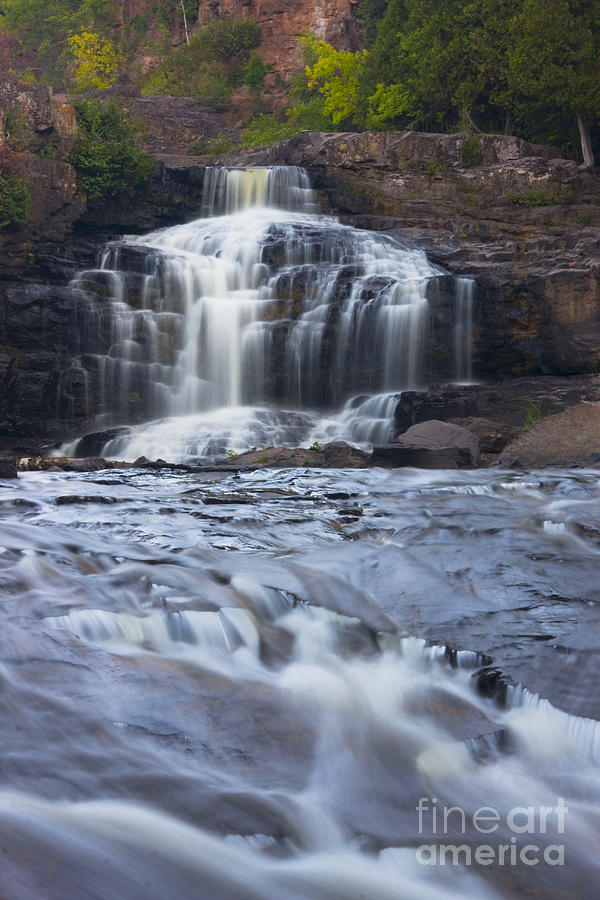 Waterfall Photograph - Gooseberry Falls North Shore Minnesota by Wayne Moran