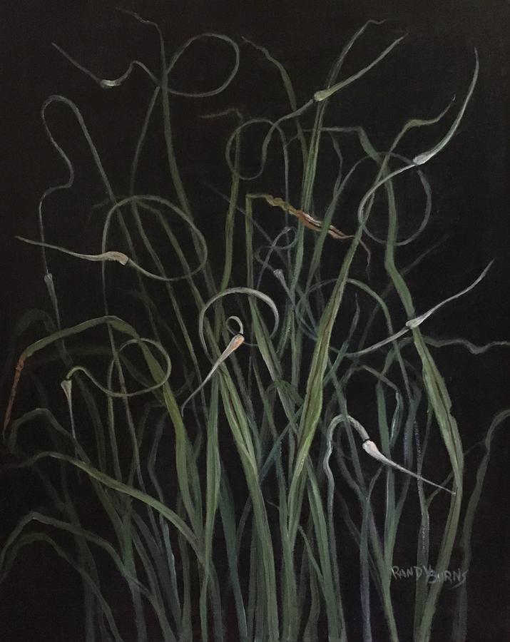 Gooseneck Garlic Painting by Rand Burns
