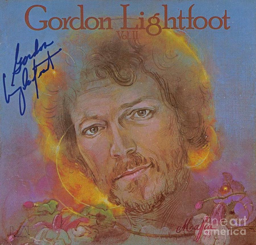 Gordon Lightfoot Mixed Media - Gordon Lightfoot Autographed Album by Pd.