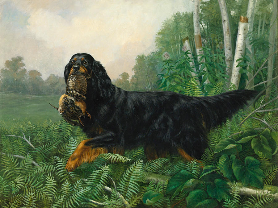 Tree Painting - Gordon Setter in a Landscape by Alexander Pope