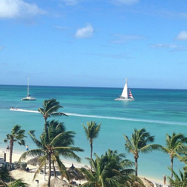 Aruba Photograph - Gorgeous Day In Aruba From The Balcony by Julie Winters