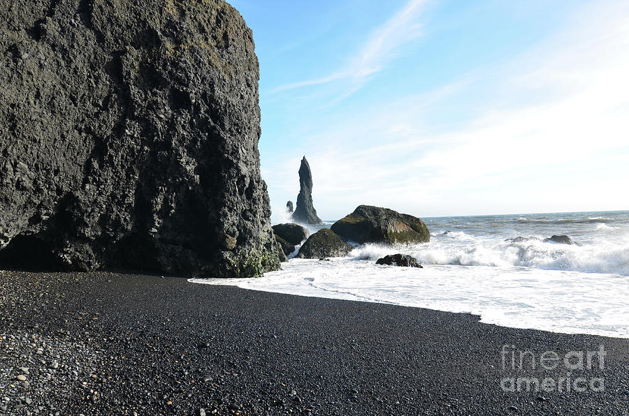 Gorgeous Day on the Black Sand Beach in Vik Iceland Photograph by DejaVu Designs