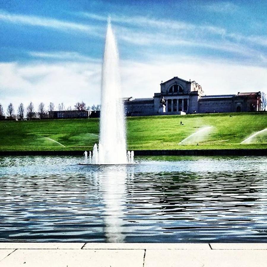 Fountain Photograph - Gorgeous Day Today At Forest Park by Genevieve Esson
