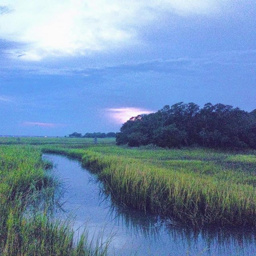 Lowcountry Photograph - Gorgeous Evening On The Marsh Before by Cassandra M Photographer