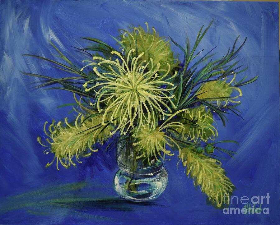 Gorgeous Grevilleas Painting Painting by Chris Hobel
