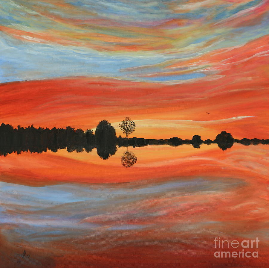 Gorgeous Sunset Painting by Christiane Schulze Art And Photography